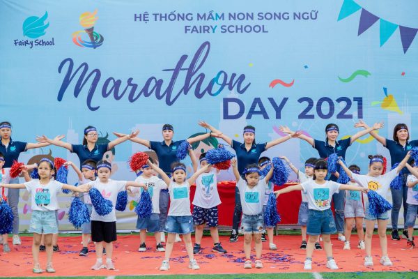 Cô và trò 3T Edu gấp rút chuẩn bị cho ngày hội thể thao Marathon Day 2023