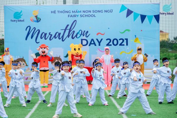 Cô và trò 3T Edu gấp rút chuẩn bị cho ngày hội thể thao Marathon Day 2023