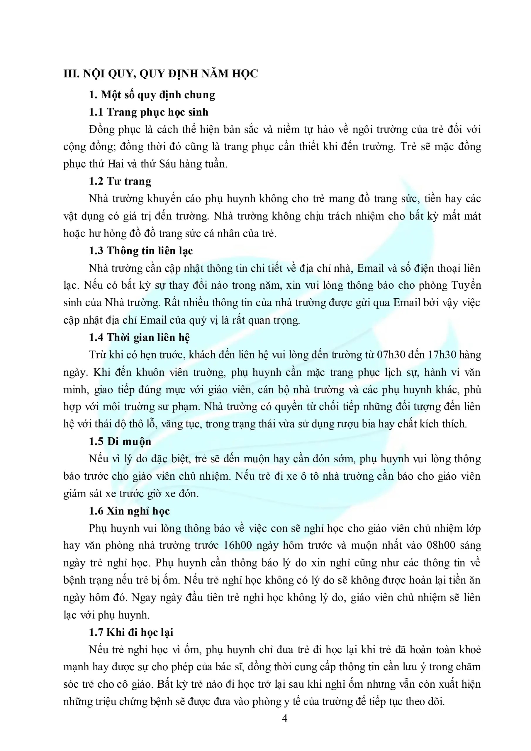 NHỮNG ĐIỀU PHỤ HUYNH CẦN BIẾT