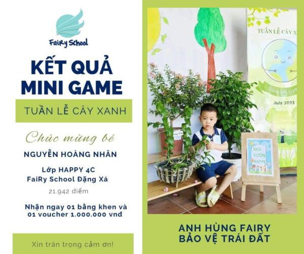 Công bố kết quả Mini Game Tuần lễ cây xanh 2023