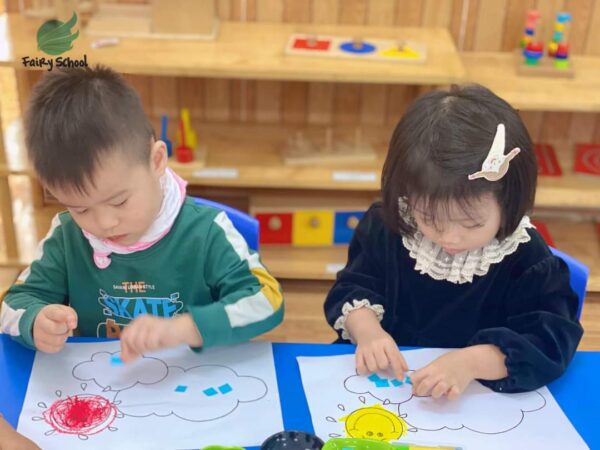 Tiết học tạo hình tại 3T Edu: Tạo hình nghệ thuật cho những đám mây đáng yêu