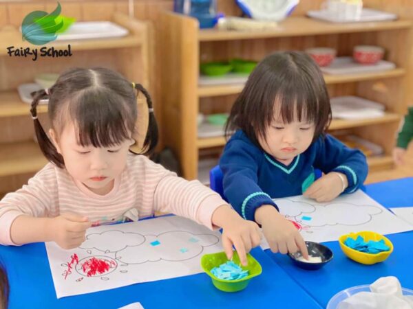 Tiết học tạo hình tại 3T Edu: Tạo hình nghệ thuật cho những đám mây đáng yêu
