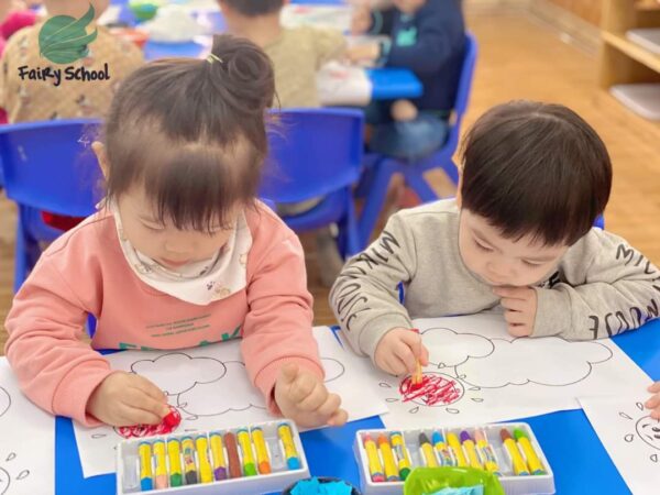 Tiết học tạo hình tại 3T Edu: Tạo hình nghệ thuật cho những đám mây đáng yêu