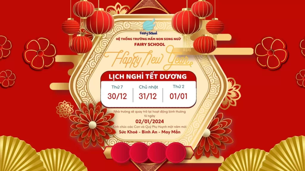 Thông báo lịch nghỉ tết Dương lịch 2024