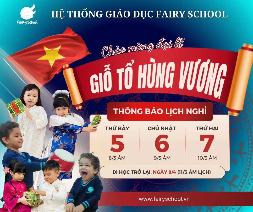 Thông Báo Lịch Nghỉ Giỗ Tổ Hùng Vương Năm 2025 Tại 3T Edu