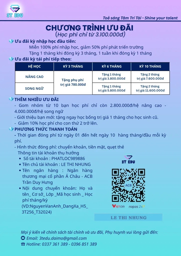 Giới Thiệu 3T Edu (3T Edu) Đại Mỗ 2025 Ảnh 19