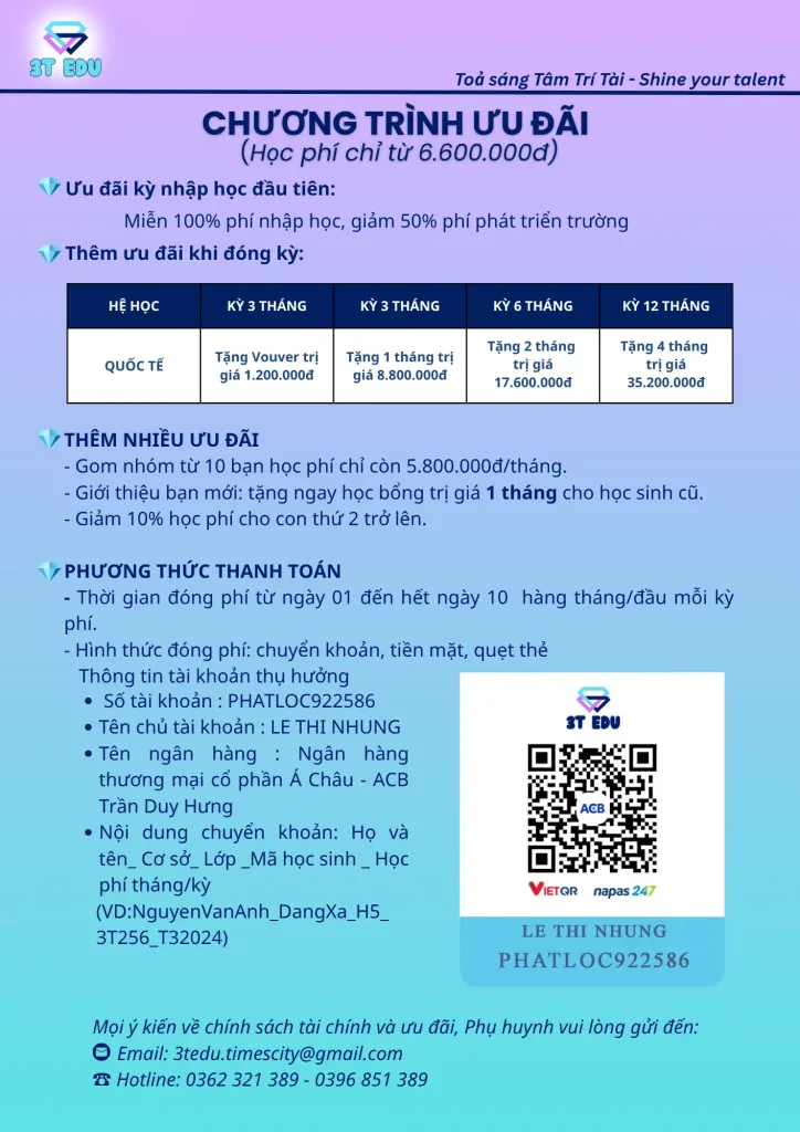 Giới Thiệu 3T Edu (3T Edu) Times City 2025 Ảnh 19